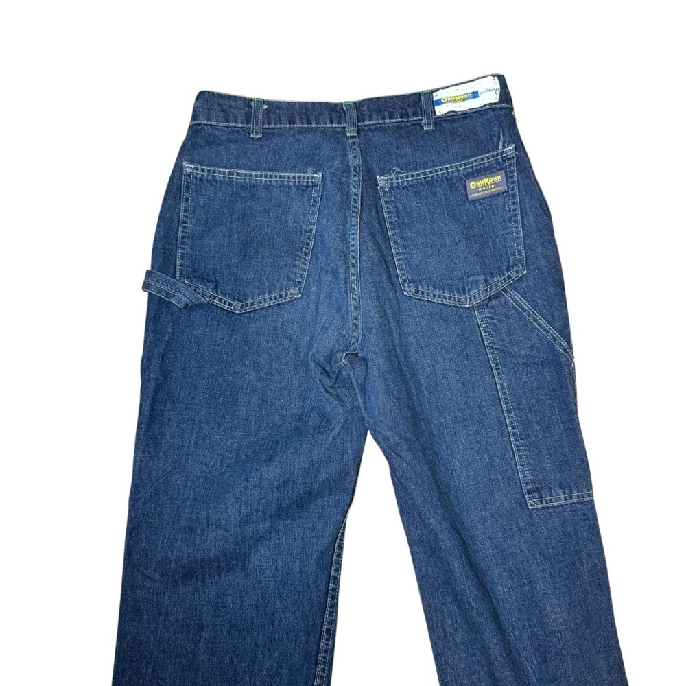 Vtg 70s Men's Carpenter Jeans - Blue Denim OshKosh Painter Pants - Picture 2 of 6